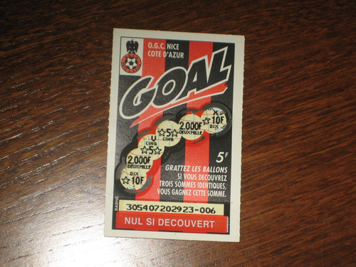 Ticket fdj goal nice - goal, foot
