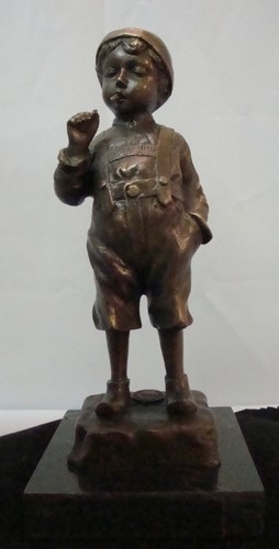 Statue sculpture garcon - sculpture, fumeur