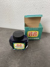 ancien flacon encre bleu floride 88 waterman vintage