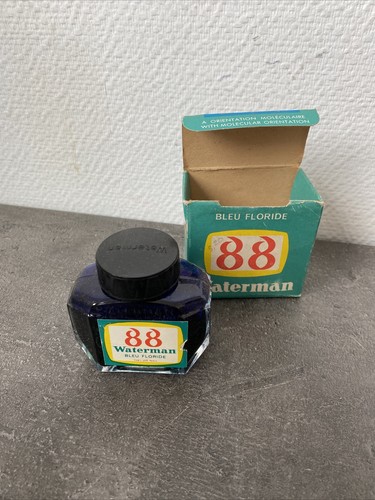 Ancien flacon encre bleu - ancien,