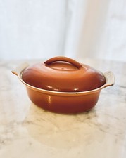 Cocotte Caramel Dru Hollande nº26 vintage Plat Cuisson En Fonte Émaillée Retro