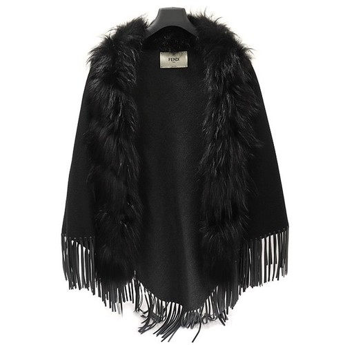 Fendi poncho cachemire noir - fendi,