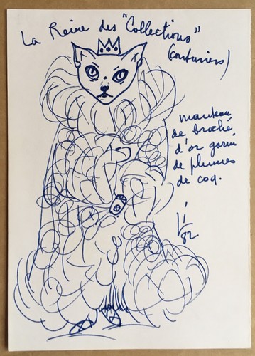 Dessin original encre - original, irène