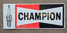 RARE Tôle lithographiée CHAMPION "Bougie" - 58.5x24cm