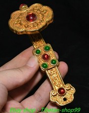 4.7"Old Dynasty Bronze Gilt