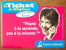 À LA SECONDE TICKET TÉLÉPHONE SPÉCIMEN PREPAYÉE PREPAID SCHEDA CARTE CALLING