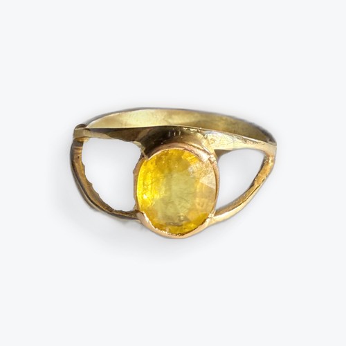 Bague saphir jaune 18k - 18k,