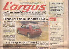 L'ARGUS N°2924 SUPERCINQ TSE / RALLYE SUEDE & 205 TURBO 16 / MB TRAC & UNIMOG