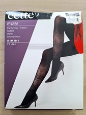 CETTE COLLANT FANTAISIE 70 DEN TAILLE SMALL MODELE RIMINI COULEUR NOIR