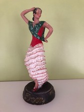 Ancien PLÂTRE PUBLICITAIRE DIEZ PORTO XÉRÈS Danseuse Flamenco en l’état 1930-50