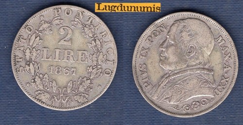 Vatican lire 1867 - 1867, pivs