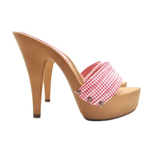 Mule rouge style - rouge, hauts