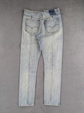 Jean Boyfriend Levi's Altered 501 Skinny W27 L30 Bleu Lightwash Streetwear Butto
