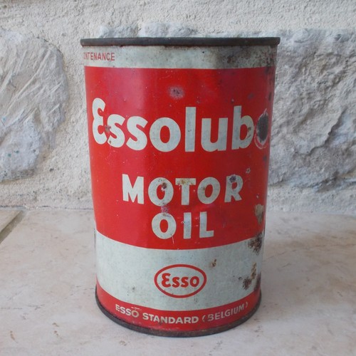 Ancien bidon huile esso - ancien,