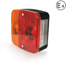 Lampe Carrée Arrière 12V À 4 Fonctions Pour Remorque Caravane Camion Lorry E4