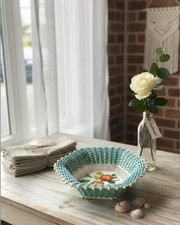 Corbeille à fruits vintage 'Plastona' style scandinave - bol en plastique tressé