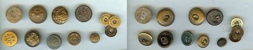 Bouton militaire lot - bouton,