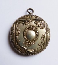 Poudrier boite miroir ancien vers 1900 style Louis XV  chatelaine
