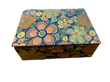 ANCIENNE BOÎTE A COUTURE ANNÉE 70 TRAVAILLEUSE COFFRE 