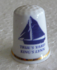 Dé à coudre de collection en porcelaine décoré du musée de la péche de True Yard