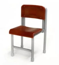 Mini chaise figurine (marron foncé) "Bureau et chaise d'école"