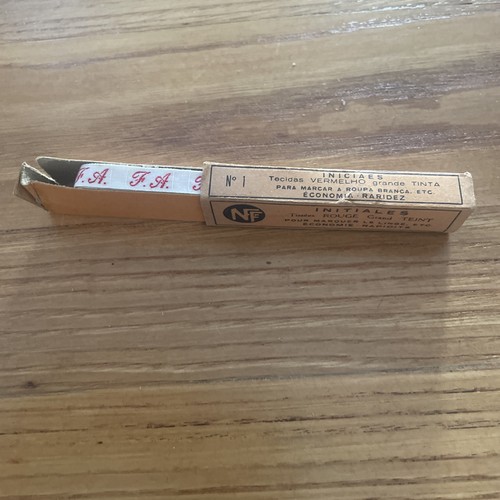 Ruban initiales brodées - fa, .