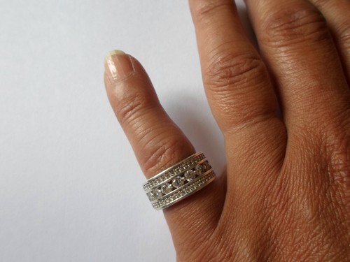Bague argent massif - en,