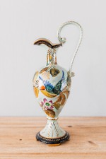Joli Vase Type Aiguière en Céramique Oiseau Artiste H.Bequet Quaregnon Belgique