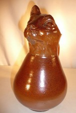 Pichet à eau en grès Zoomorphe de forme tête de chat