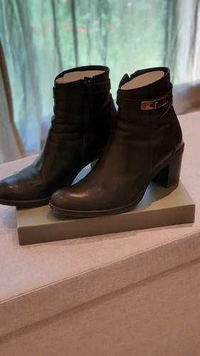 Bottine cuir noire - cuir,