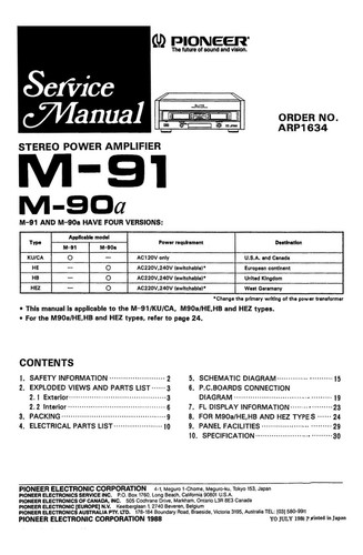 Pioneer 90 a - m-91,, m-90
