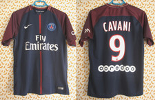 Maillot PSG Paris Saint Germain 2017 2018 Cavani #9 Fly Emirates Nike - M