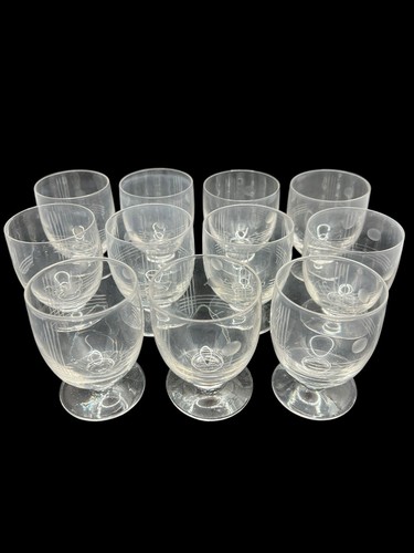 Lot verres cristal ancien - 11,