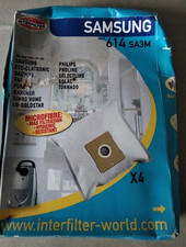 4 sacs aspirateur SAMSUNG DAEWOO PHILIPS TORNADO KARCHER INTERFILTER 614 SA3M
