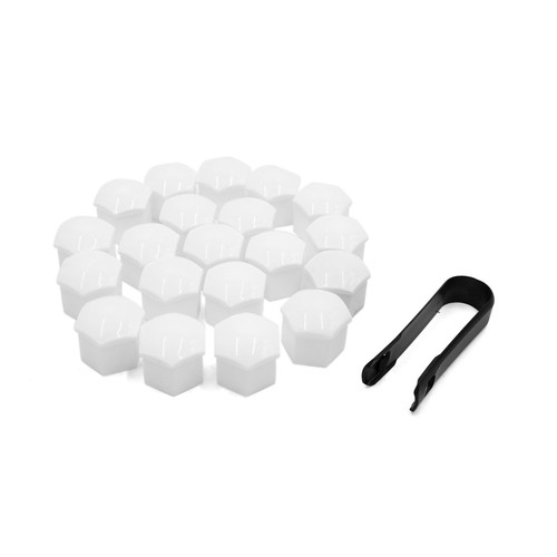Pcs 17mm plastique blanc - 20,