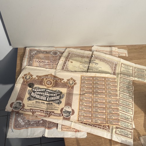 Anciens bons porteur emprunt - bons,