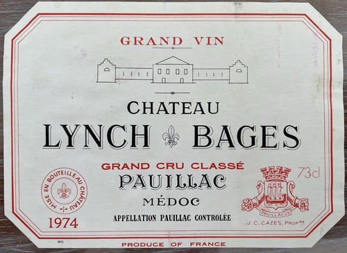 étiquette château lynch - Étiquette,