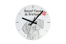 Basset Fauve de Bretagne horloge avec photo de chien Art-Dog