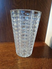 Magnifique vase en verre ciselé vintage années 70.