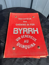 Indicateur SNCF publiciataire Byrrh