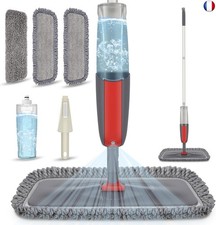 Balais Serpillère Vaporisateur, MEXERRIS Balai Lave Sol avec Vaporise Spray Mop 