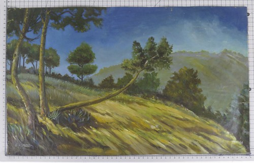 Vieux tableau huile signé - vieux,