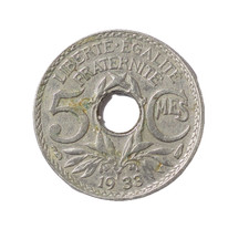 France - 5 centimes, 1933