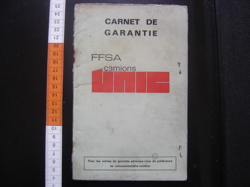 Carnet garantie ffsa - garantie,