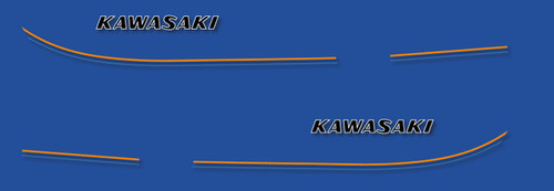 Kawasaki 250 stickers - b2,