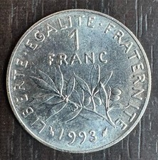 FRANCE VEME RÉPUBLIQUE - 1 FRANC SEMEUSE 1993 FDC ISSUE DE COFFRET - 20,011 EX