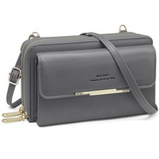 Sac Téléphone Portable Femme RFID Blocage Portefeuille Femmes Petit Sac Bando...