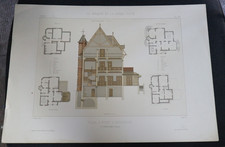 lithographie XIXe architecture