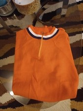 Ancien Maillot Cyclisme Vintage Orange