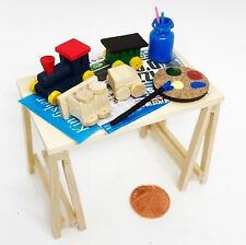 Poupées Maison Jouet en Bois Train Décoration Ensemble 1:12 Échelle Meuble DIY